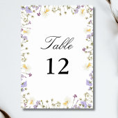 Elegante neutrale Wasserhymne Tischnummer