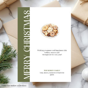 Elegante neutrale Weihnachtsplätzchen-Digital-Gruß Feiertagskarte