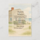 Elegante New England Coastal Soft Blue Wedding Begleitkarte (Vorderseite)