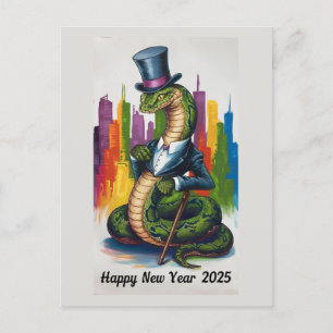 Elegante New Year 2025 Card für Business Professio Feiertagspostkarte