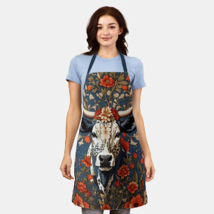 Elegante Nguni-Kuh William Morris inspiriert Schürze