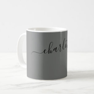 Elegante Nickel-Farb-Moderne-Namens-Personalisiert Kaffeetasse