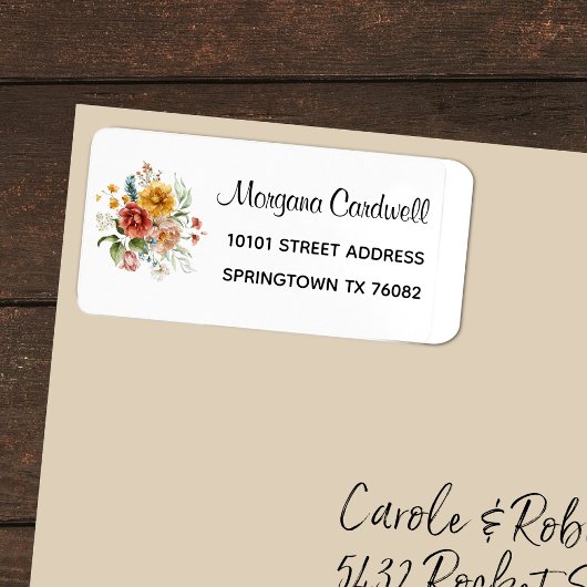 Elegante niederländische Still Life Wasserfarbenad Adressaufkleber