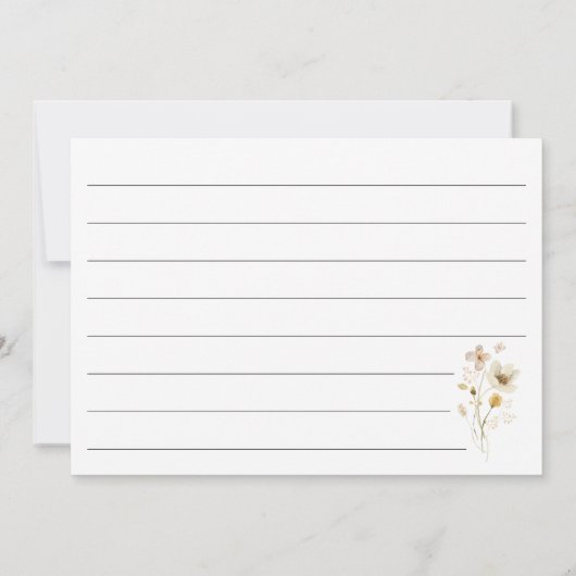 Elegante Niedlich Date Night Wildblumen Blumenbeet (Rückseite)