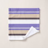 Elegante Niedlich gestreifte, individuell anpassba Badhandtuch Set (Waschlappen)