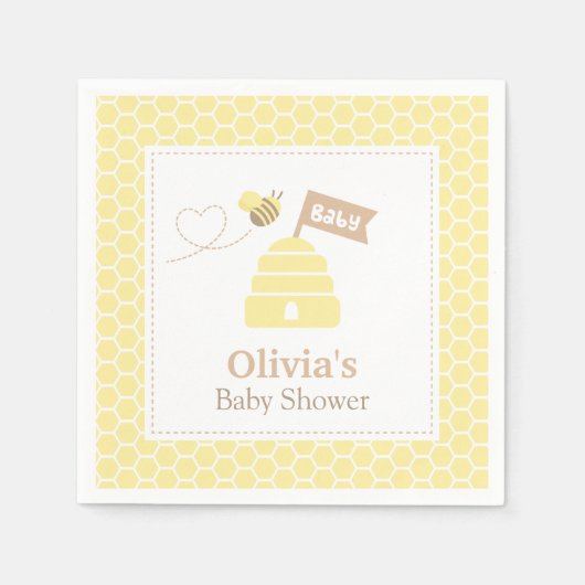 Elegante Niedliche Babydusche Serviette (Vorderseite)