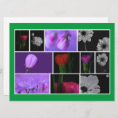 Elegante, Niedliche Blume FotoCollage auf Kelly Gr (Vorne/Hinten)