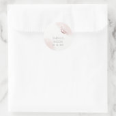 ELEGANTE NIEDLICHE BLUSH WATERCOLOR BUTTERFLY WEDD RUNDER AUFKLEBER (Tasche)