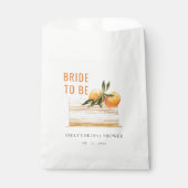 Elegante Niedliche Boho Orange Fruchtkuchen Bride Geschenktütchen (Vorderseite)