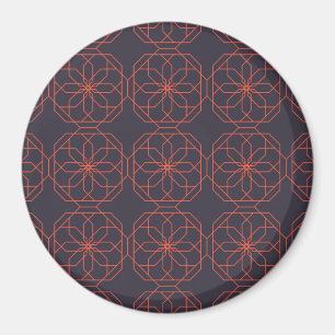 Elegante, niedliche, einfache geometrische Blume Magnet