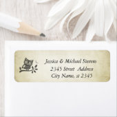 Elegante niedliche Eule romantisch Vintag (Insitu)