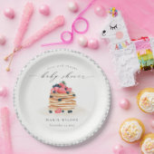 Elegante Niedliche Fruchtpancake Wasserfarbe Babyd Pappteller (Party)
