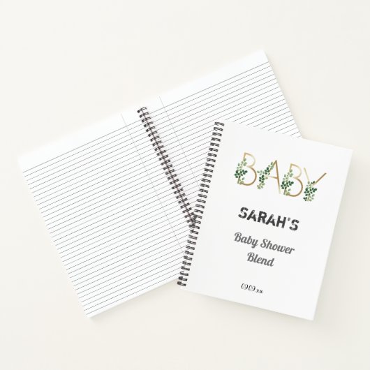 Elegante Niedliche Grünpflanzen Blumenspendenliste Notizblock (Innenseite)