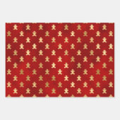 Elegante niedliche Lebkuchengebäck mit Goldfolie r Geschenkpapier Set (Vorderseite)