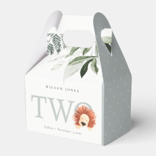 Elegante Niedliche Lion Foliage Zweite Geburtstags Geschenkschachtel