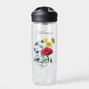 Elegante niedliche Mohnblaue Glockenblumen Gänsebl Trinkflasche
