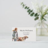 Elegante Niedliche Pflege von Hunden Visitenkarte (Stehend Vorderseite)