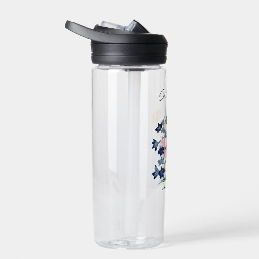 Elegante Niedliche Poppy Bluebells Daisy Blume Nam Trinkflasche (Rechts)