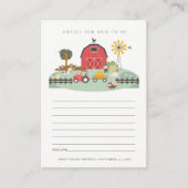 Elegante Niedliche Red Barnyard Farm Animal Baby S Begleitkarte (Vorderseite)