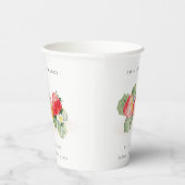 Elegante Niedliche Red Strawberry Leafy Foliage We Pappbecher (Rechts)