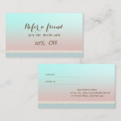 Elegante Niedliche Referenzkarte Empfehlungskarte (Vorne/Hinten)