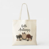 Elegante Niedliche Retro-Herbst Schwarze Pumpkins- Tragetasche (Rückseite)