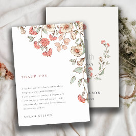 Elegante Niedliche rosa Blume, die jedes Alter zum Dankeskarte