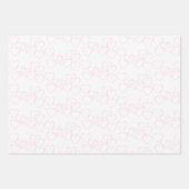 Elegante, Niedliche, rosa und weiße Herzklänge Geschenkpapier Set (Vorderseite 3)