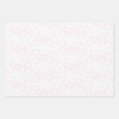 Elegante, Niedliche, rosa und weiße Herzklänge Geschenkpapier Set (Vorderseite 2)