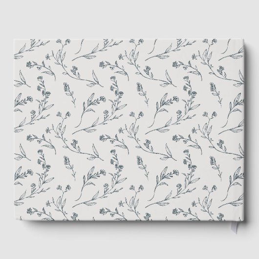 Elegante Niedliche Rose Blumenkohl-Hochzeit Gästebuch (Rückseite)