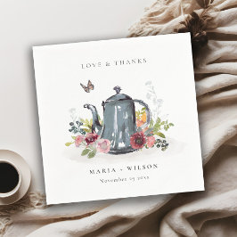 Elegante Niedliche Rose Blumenkohl-Hochzeit Serviette