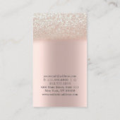 Elegante Niedliche Rose Gold Diamanten Yoga Busine Visitenkarte (Rückseite)