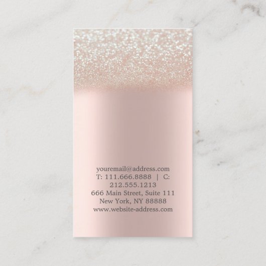 Elegante Niedliche Rose Gold Diamonds Lotus Visitenkarte (Rückseite)