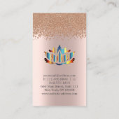 Elegante Niedliche Rose Gold Diamonds Lotus Visitenkarte (Rückseite)