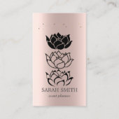 Elegante Niedliche Rose Gold Diamonds Lotus Visitenkarte (Vorderseite)