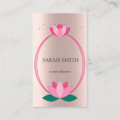 Elegante Niedliche Rose Gold Diamonds Lotus Visitenkarte (Vorderseite)
