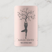 Elegante Niedliche Rose Gold Diamonds Yoga Visitenkarte (Vorderseite)