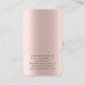 Elegante Niedliche Rose Gold Diamonds Yoga Visitenkarte (Rückseite)