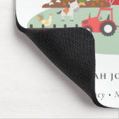 Elegante Niedliche rote grüne Barnyard Farm Animal Mousepad (Ecke)