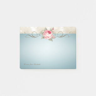 Elegante Niedliche, stilvolle, romantische.Rose Post-it Klebezettel