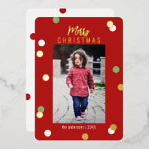 Elegante Niedliche Weihnachten Custom Foto Foil Ho