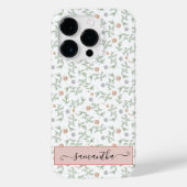 Elegante Niedliche White Foliage Blätter Pearls Cu Case-Mate iPhone Hülle (Rückseite)