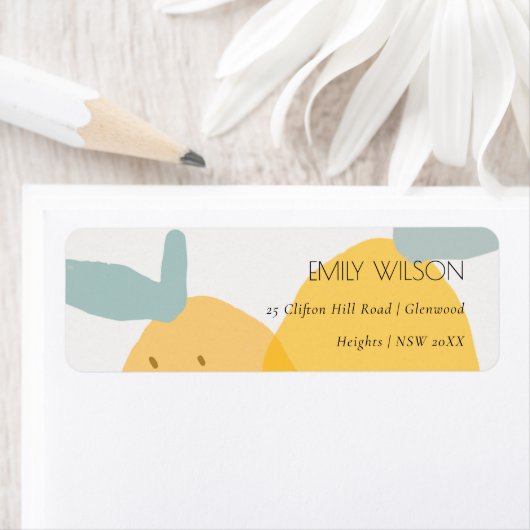 Elegante Niedliche Zitronenfrucht-Zitrusadresse (Insitu)