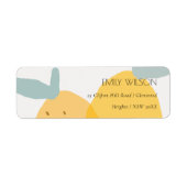 Elegante Niedliche Zitronenfrucht-Zitrusadresse (Vorne)