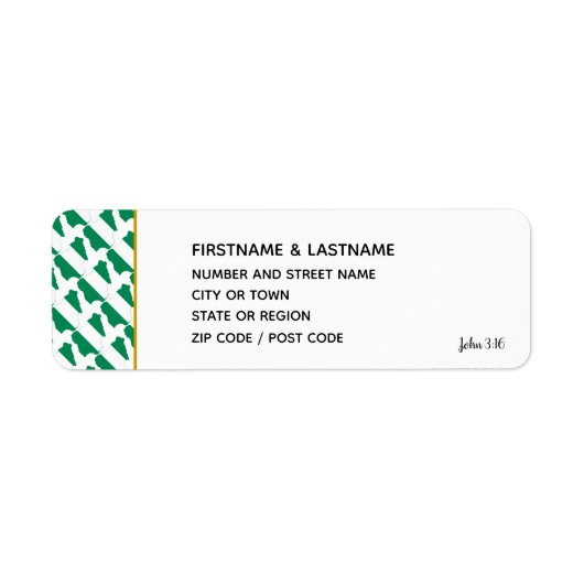 Elegante NIGERIA Map Aufkleber Rücksendeadresse Et (Vorne)