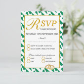 Elegante NIGERIA NAIJA Wedding RSVP Response Card (Stehend Vorderseite)