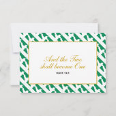 Elegante NIGERIA NAIJA Wedding RSVP Response Card Karte (Rückseite)