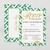 Elegante NIGERIA NAIJA Wedding RSVP Response Card Karte (Vorne/Hinten)