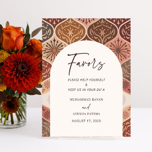 Elegante Nikkah Arabische Islamische Gastgeschenke Sockelschild