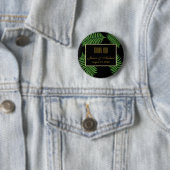 Elegante noble Adlerfarn-Hochzeit Button (Beispiel)